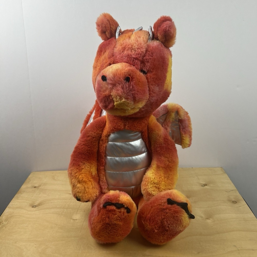 Kid‎ Connection Dragon Plush Stuffed Weighted Animal Toy Pillow Red Orange Fire